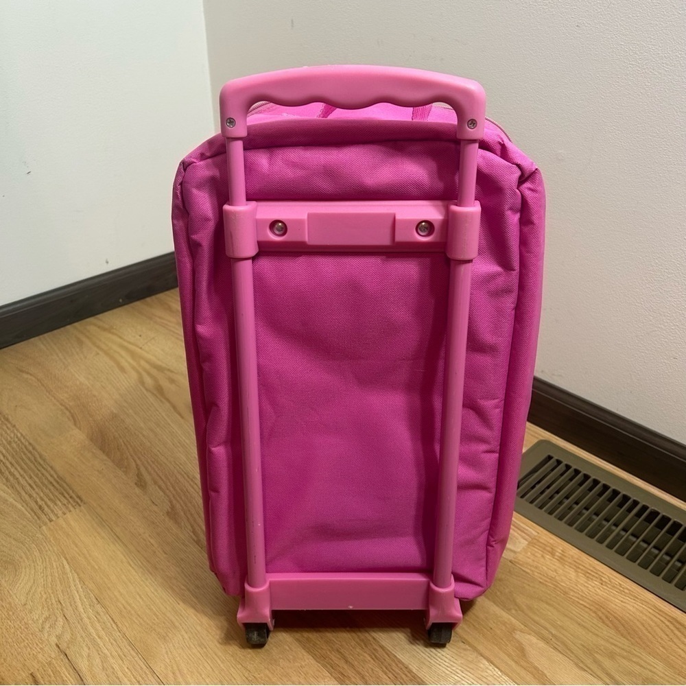 Disney Princess Suitcase Roller Bag Pink Kids Cinderella Tiana Belle Aurora - Picture 5 of 10